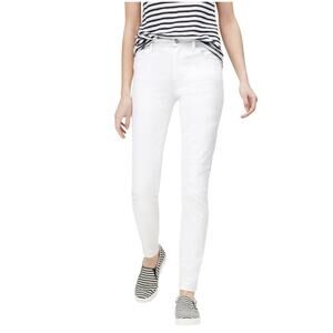 LOFT Women’s high waist skinny ankle white jeans, some stretch, Size 26/2